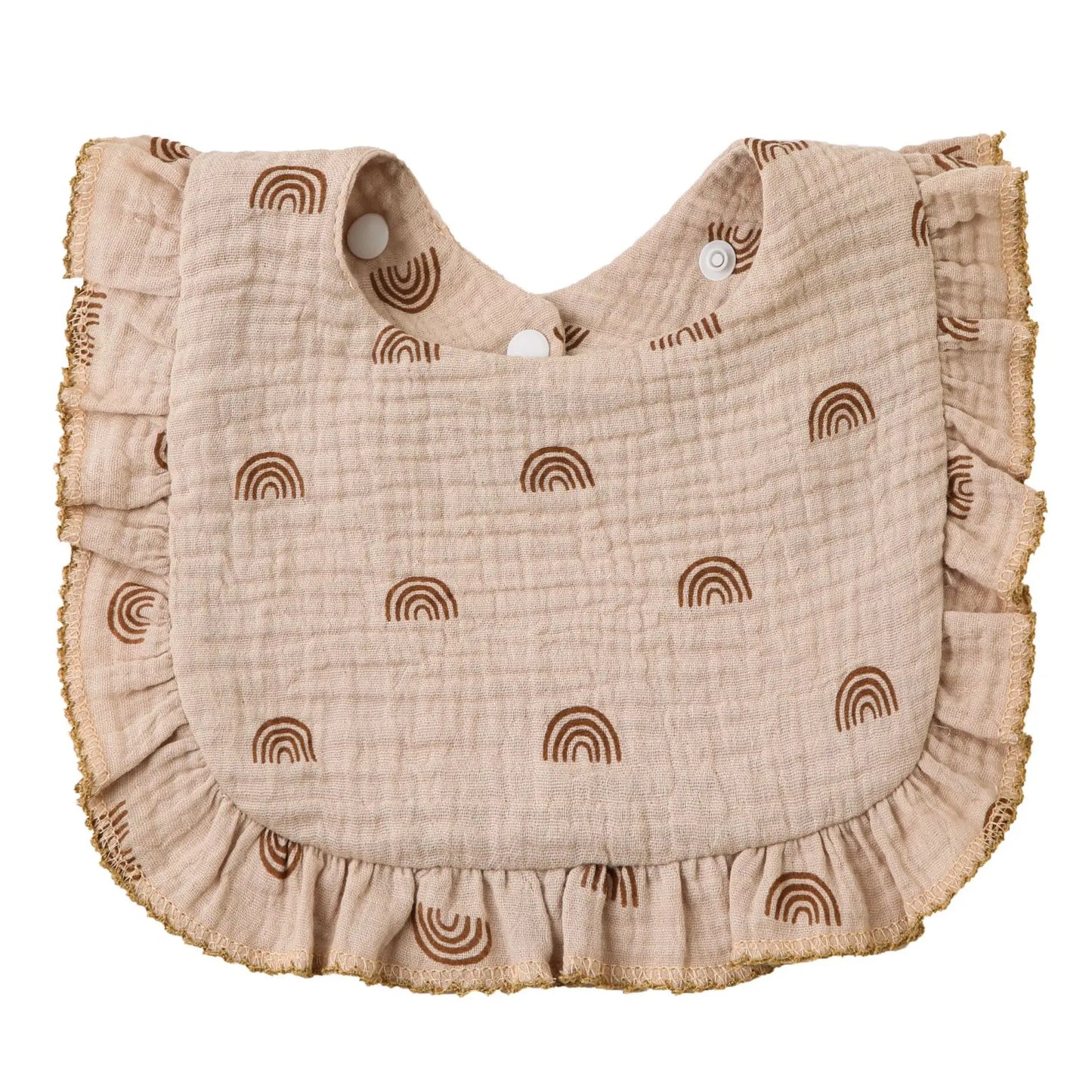 Lightweight Floral Baby Bib ā Soft Cotton Gauze & Towel, Dual-Use Burp Cloth