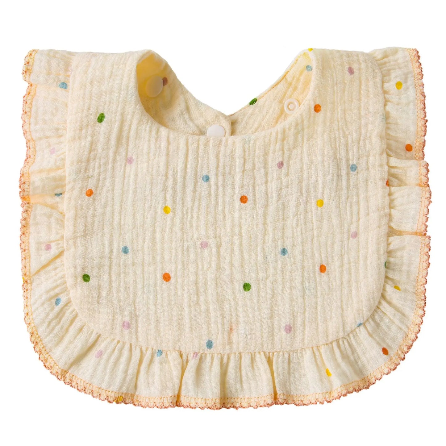 Lightweight Floral Baby Bib ā Soft Cotton Gauze & Towel, Dual-Use Burp Cloth