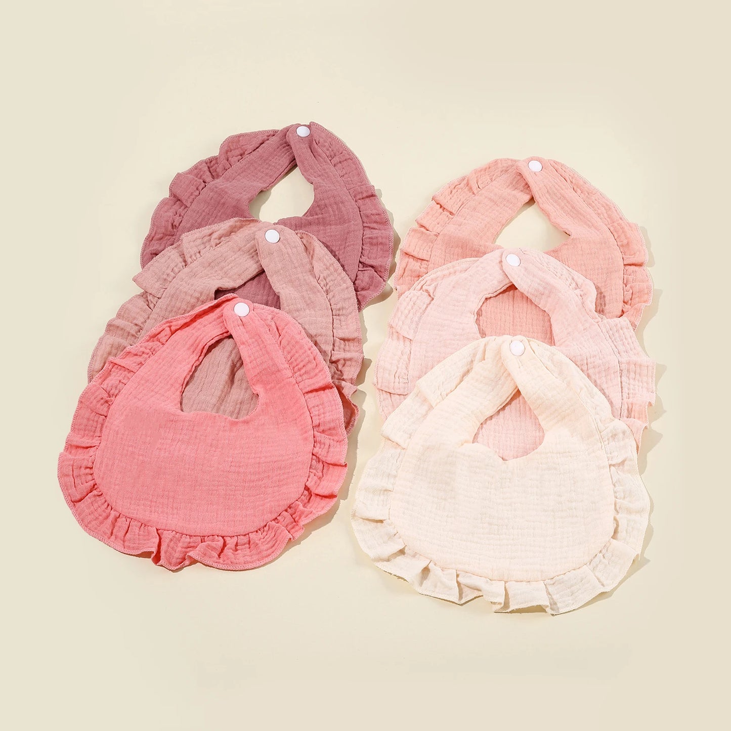 Cute Baby Bib Set – Soft Droplet-Shaped Toddler Bibs with Button Closure