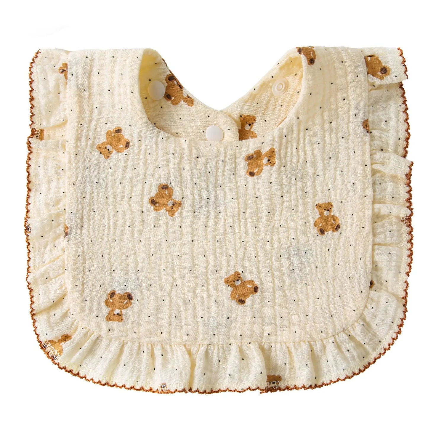 Lightweight Floral Baby Bib ā Soft Cotton Gauze & Towel, Dual-Use Burp Cloth
