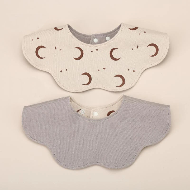 360° Rotatable Cotton Baby Bib – 6-Layer Double-Sided Animal Print