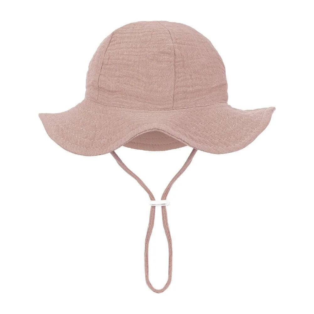 Floral Print Baby Bucket Hat – Soft Cotton Sun Cap