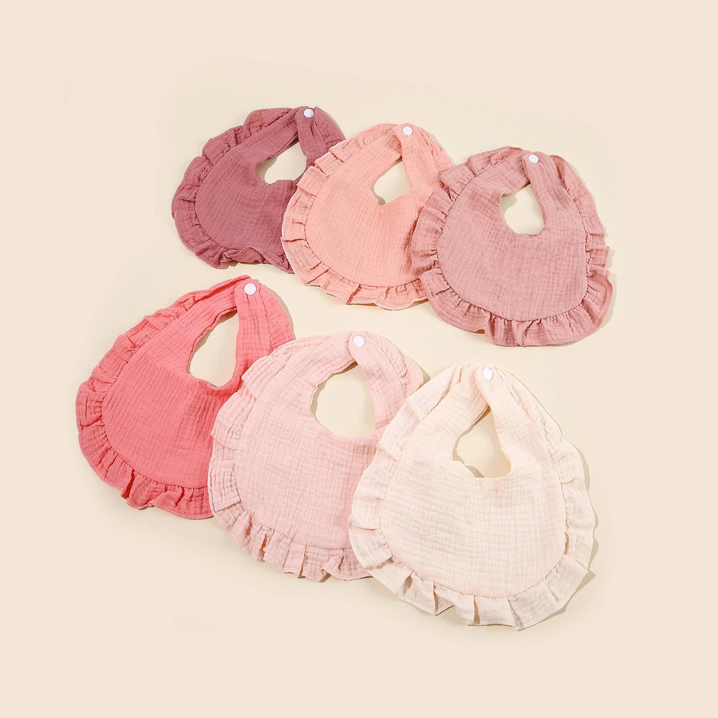 Cute Baby Bib Set – Soft Droplet-Shaped Toddler Bibs with Button Closure