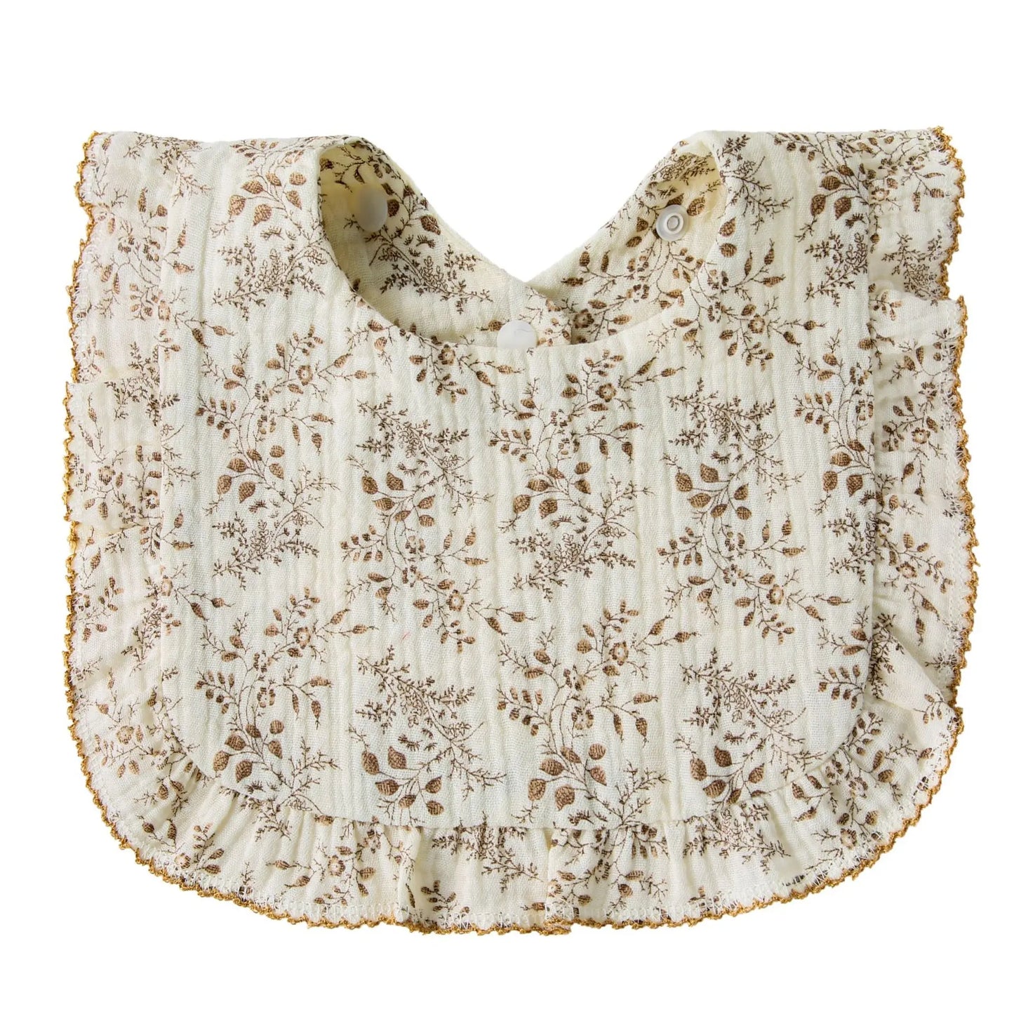 Lightweight Floral Baby Bib ā Soft Cotton Gauze & Towel, Dual-Use Burp Cloth