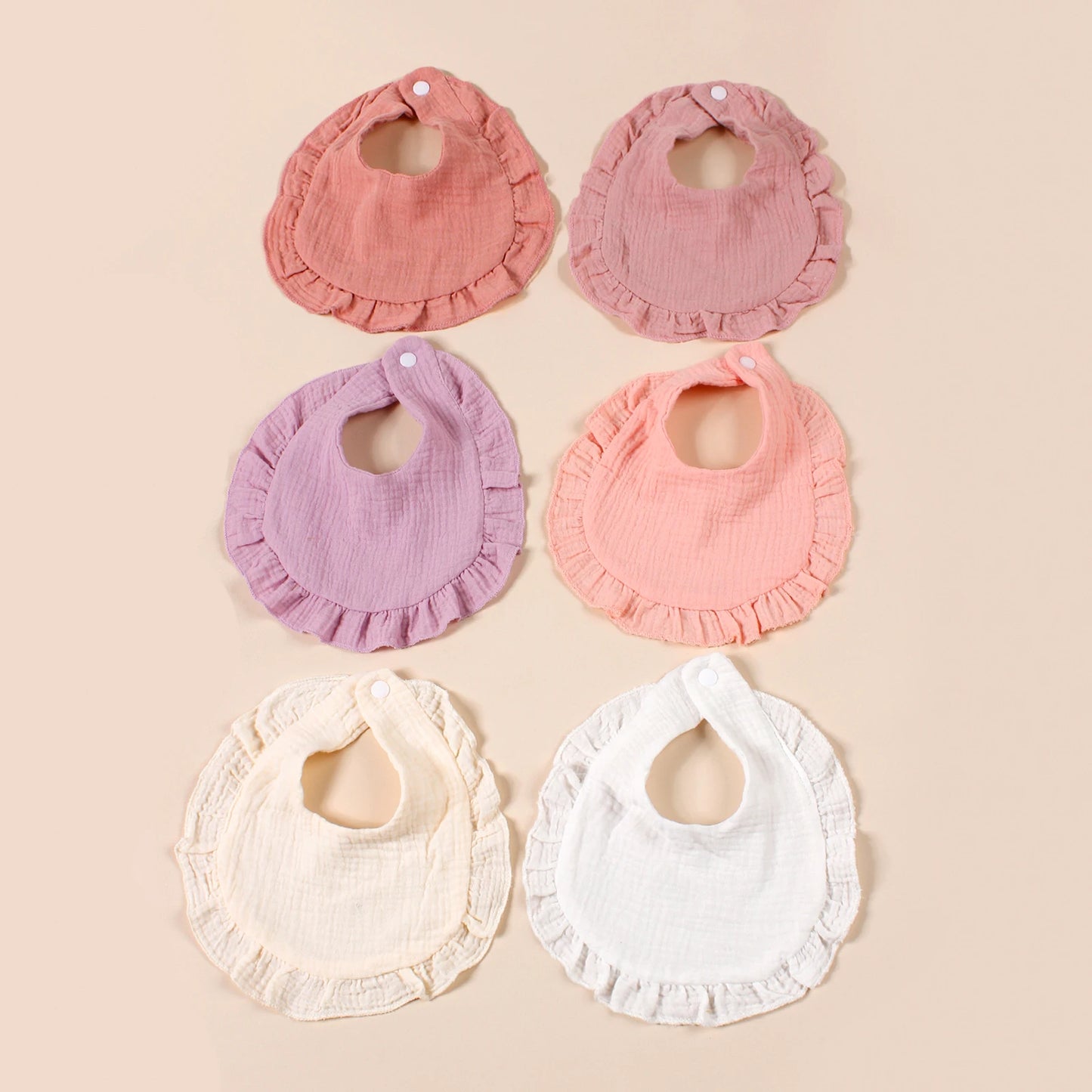 Cute Baby Bib Set – Soft Droplet-Shaped Toddler Bibs with Button Closure
