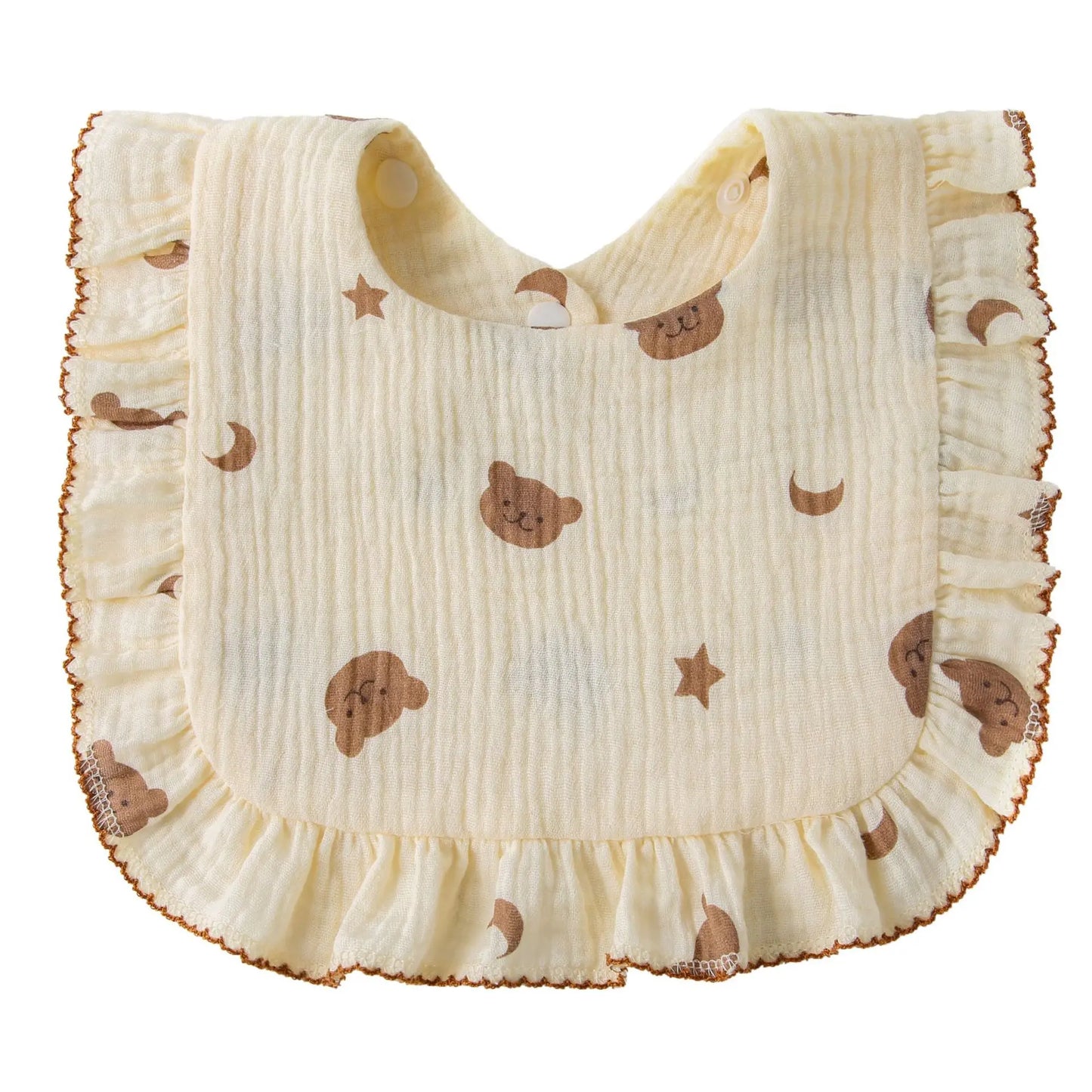 Lightweight Floral Baby Bib ā Soft Cotton Gauze & Towel, Dual-Use Burp Cloth