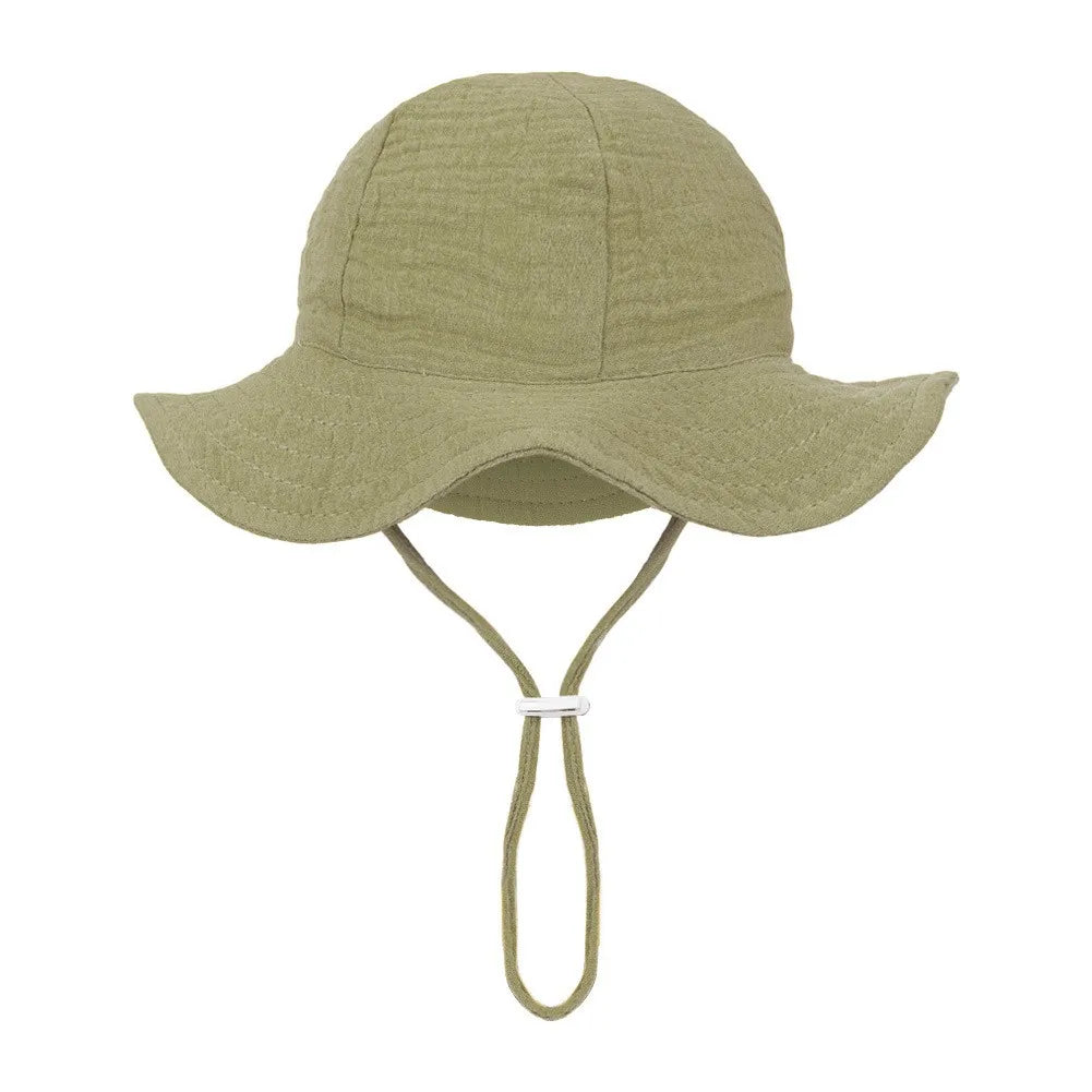Floral Print Baby Bucket Hat – Soft Cotton Sun Cap