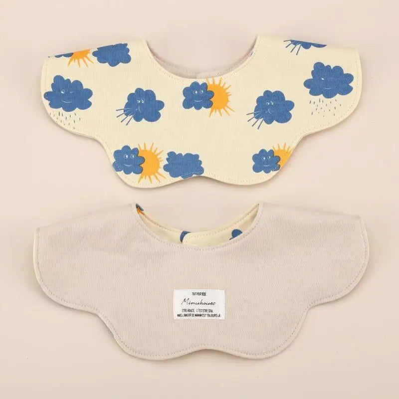 360° Rotatable Cotton Baby Bib – 6-Layer Double-Sided Animal Print