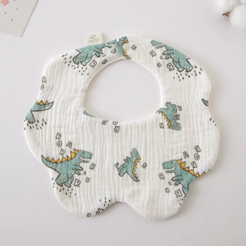 Soft Cotton Petal Baby Bib – Lightweight Summer Bib for Newborns