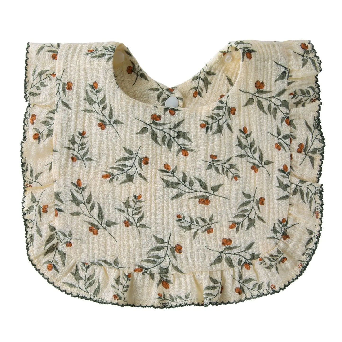 Lightweight Floral Baby Bib ā Soft Cotton Gauze & Towel, Dual-Use Burp Cloth