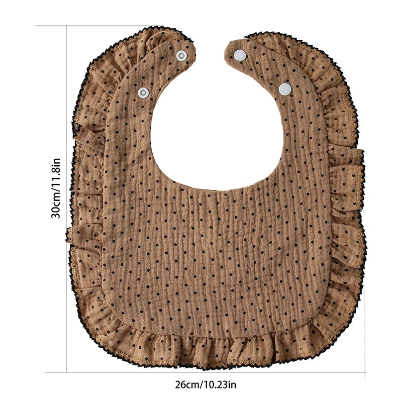 Lightweight Floral Baby Bib ā Soft Cotton Gauze & Towel, Dual-Use Burp Cloth