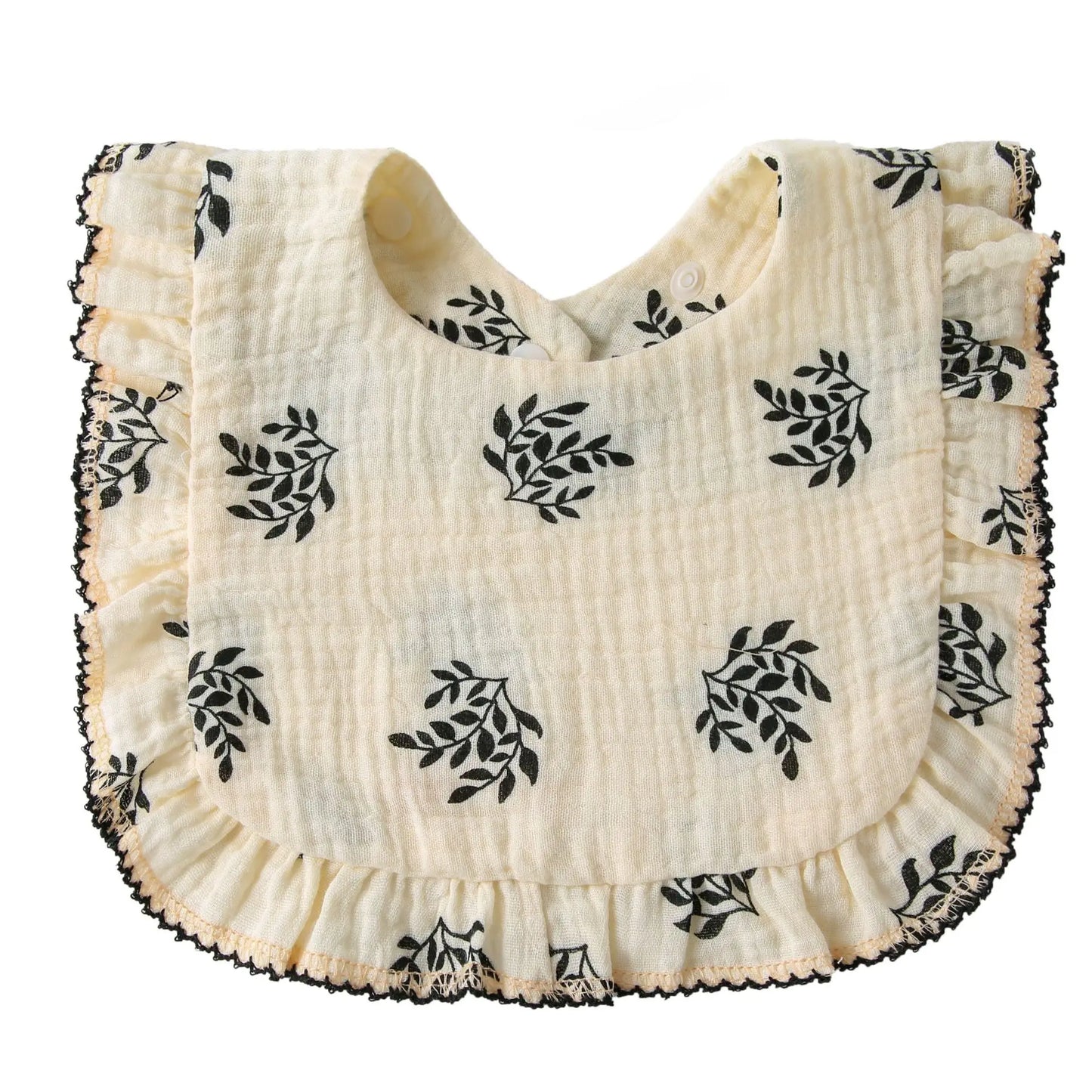 Lightweight Floral Baby Bib ā Soft Cotton Gauze & Towel, Dual-Use Burp Cloth