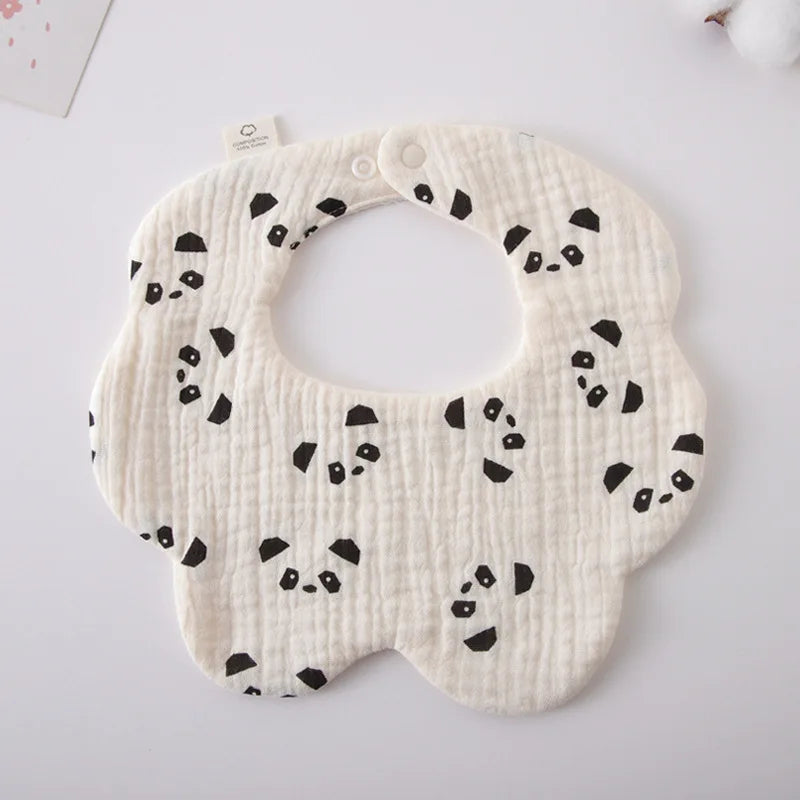 Soft Cotton Petal Baby Bib – Lightweight Summer Bib for Newborns
