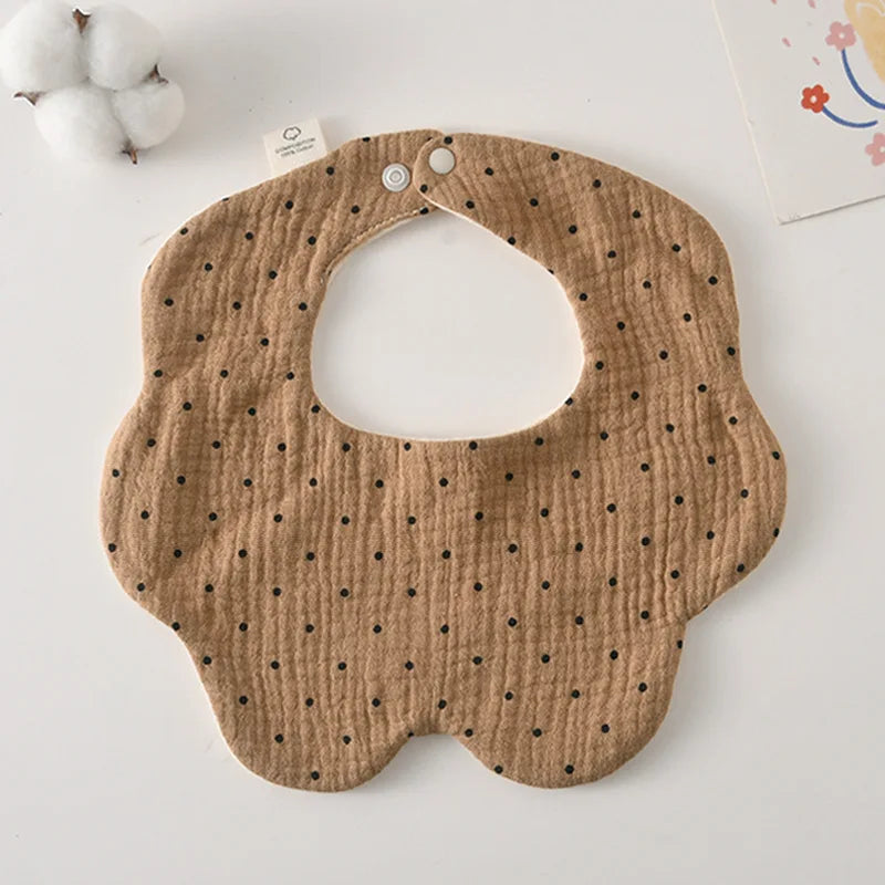 Soft Cotton Petal Baby Bib – Lightweight Summer Bib for Newborns