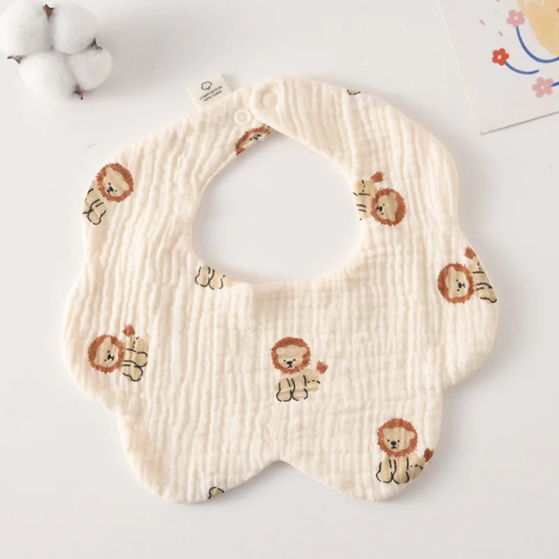Soft Cotton Petal Baby Bib – Lightweight Summer Bib for Newborns