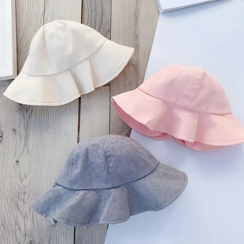 Princess Baby Girl Bucket Hat – Cotton Sun Hat with Big Bow