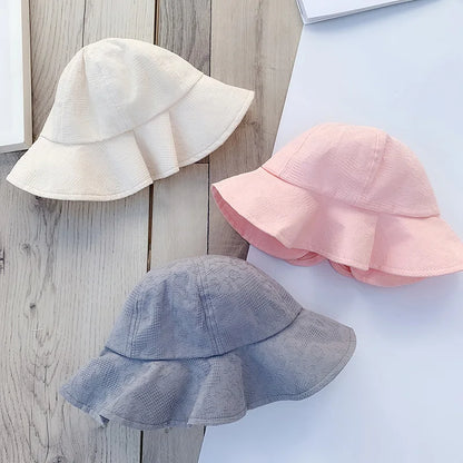 Princess Baby Girl Bucket Hat – Cotton Sun Hat with Big Bow