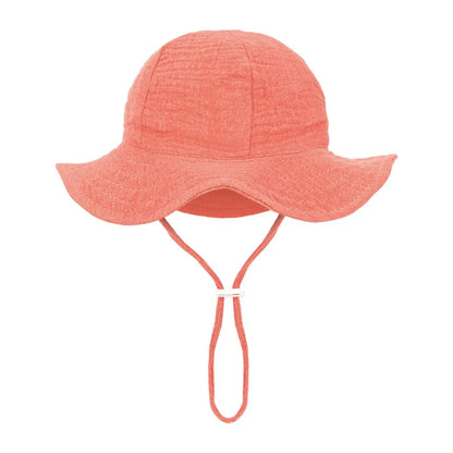 Floral Print Baby Bucket Hat – Soft Cotton Sun Cap