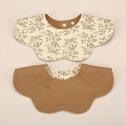 360° Rotatable Cotton Baby Bib – 6-Layer Double-Sided Animal Print