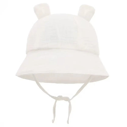 Solid Color Baby Bucket Hat – Soft Cotton Fisherman Sun Cap
