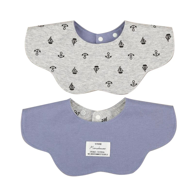 360° Rotatable Cotton Baby Bib – 6-Layer Double-Sided Animal Print