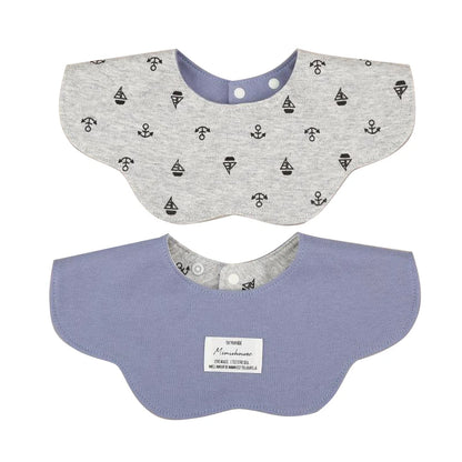 360° Rotatable Cotton Baby Bib – 6-Layer Double-Sided Animal Print