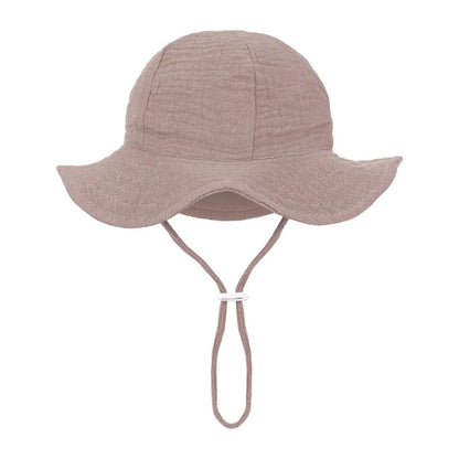 Floral Print Baby Bucket Hat – Soft Cotton Sun Cap