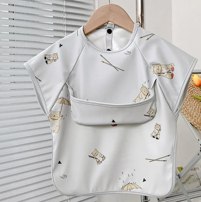 Waterproof Baby Bib – Wipe-Clean with Fun Cartoon Print