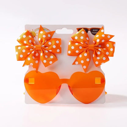 Sparkling Butterfly Hair Clip & Love Glasses Set – Fashion Kids Hair Accessories