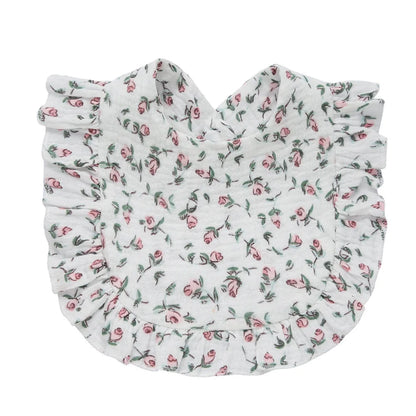 Soft Cotton Bib for Babies – Ruffle Trim Feeding & Drool Bib