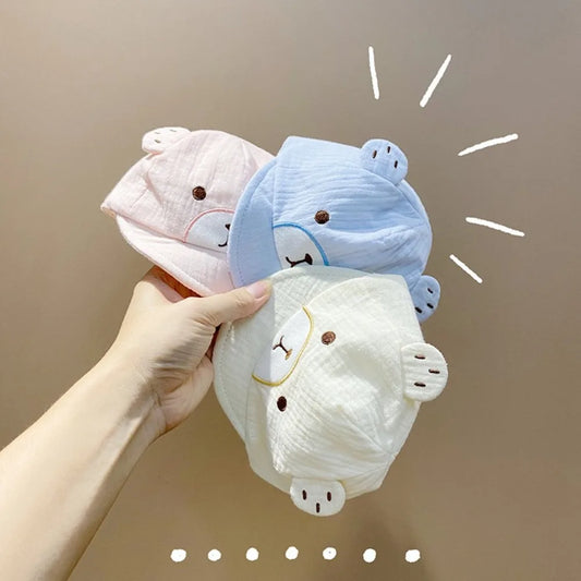 Cartoon Bear Ear Baby Baseball Cap – Soft Cotton Summer Hat