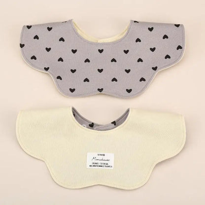 360° Rotatable Cotton Baby Bib – 6-Layer Double-Sided Animal Print