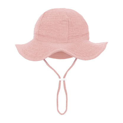 Floral Print Baby Bucket Hat – Soft Cotton Sun Cap