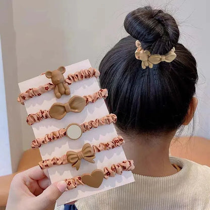 10Pcs Hair Ring Set – High Elastic Leather Hair Bands for Ponytails