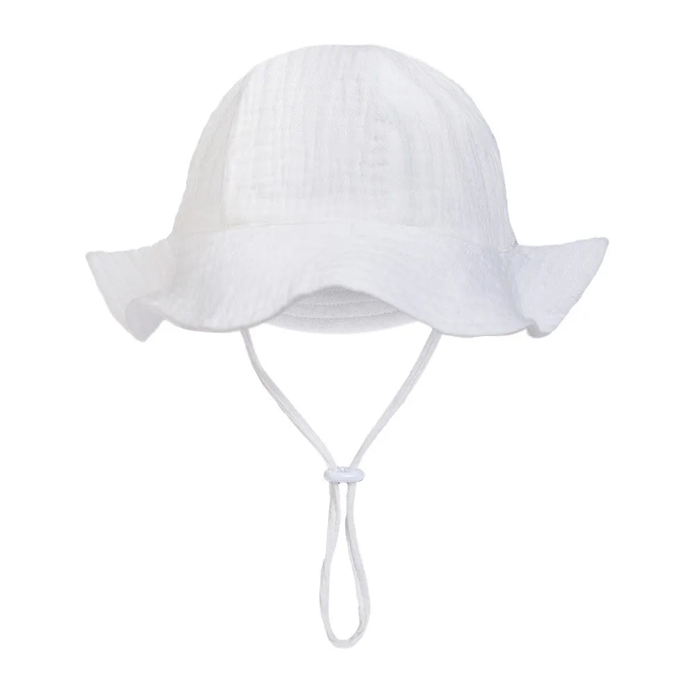 Floral Print Baby Bucket Hat – Soft Cotton Sun Cap