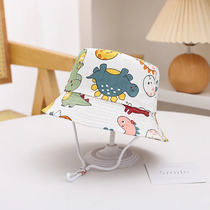 Panama Baby Sun Hat – Cotton Cartoon Summer Bucket Hat