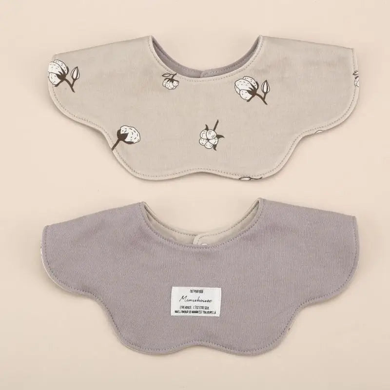 360° Rotatable Cotton Baby Bib – 6-Layer Double-Sided Animal Print