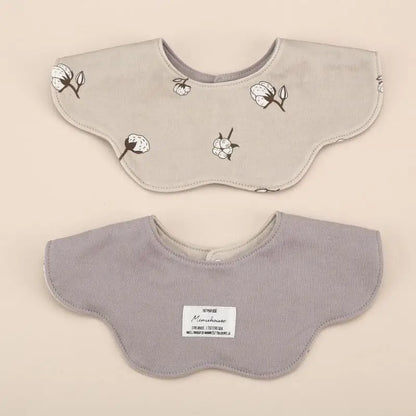 360° Rotatable Cotton Baby Bib – 6-Layer Double-Sided Animal Print
