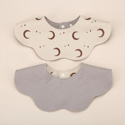 360° Rotatable Cotton Baby Bib – 6-Layer Double-Sided Animal Print