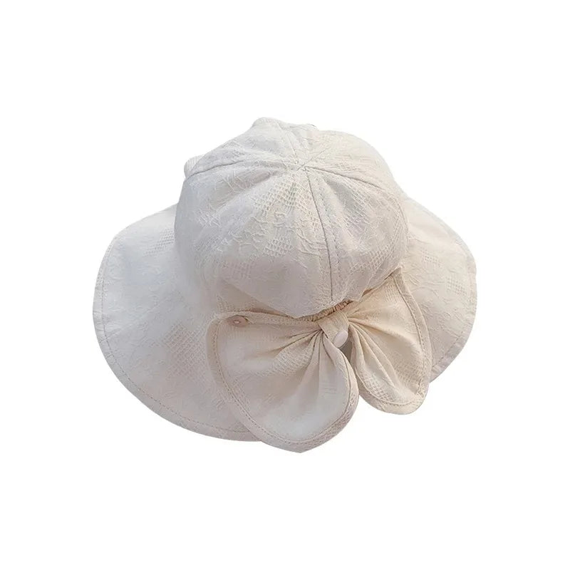 Princess Baby Girl Bucket Hat – Cotton Sun Hat with Big Bow