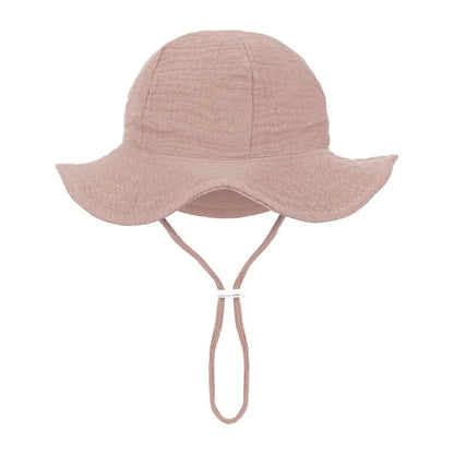 Floral Print Baby Bucket Hat – Soft Cotton Sun Cap