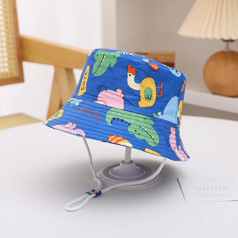 Panama Baby Sun Hat – Cotton Cartoon Summer Bucket Hat