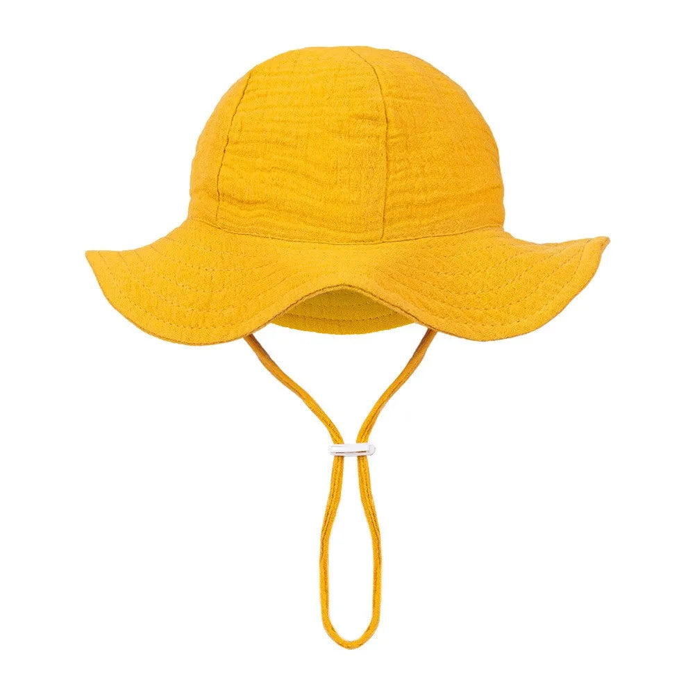 Floral Print Baby Bucket Hat – Soft Cotton Sun Cap