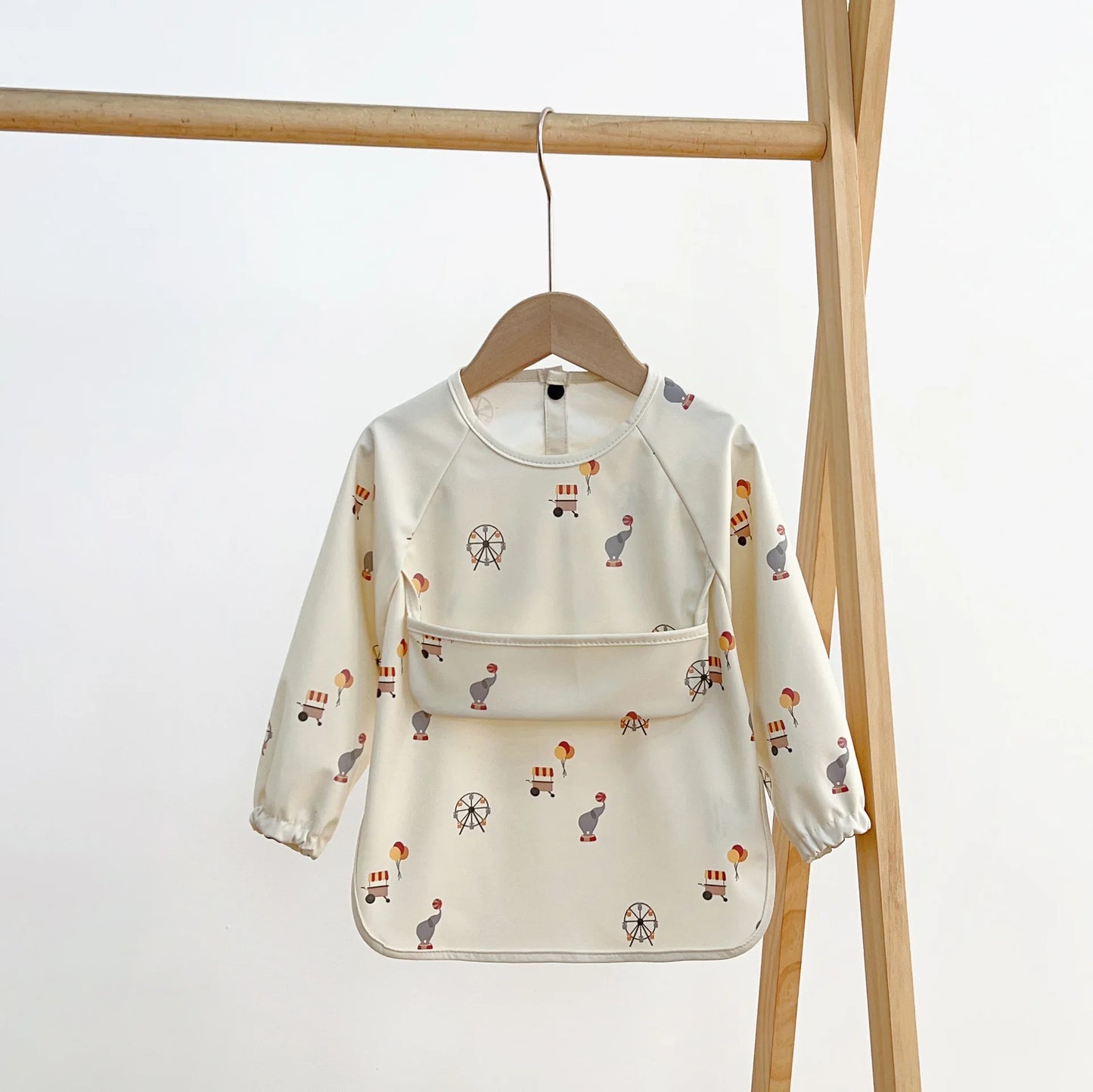 Waterproof Baby Bib – Wipe-Clean with Fun Cartoon Print