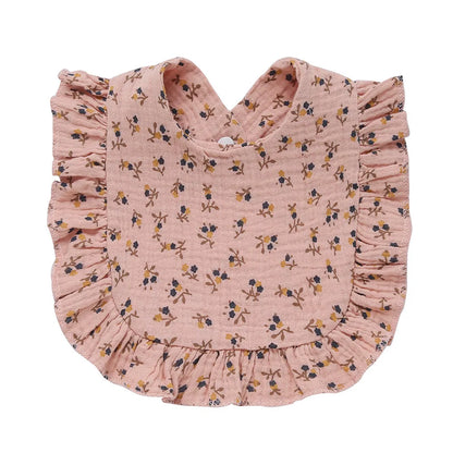Soft Cotton Bib for Babies – Ruffle Trim Feeding & Drool Bib