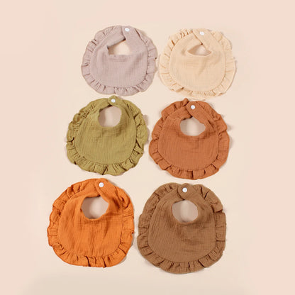 Cute Baby Bib Set – Soft Droplet-Shaped Toddler Bibs with Button Closure