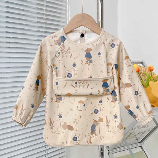 Waterproof Baby Bib – Wipe-Clean with Fun Cartoon Print