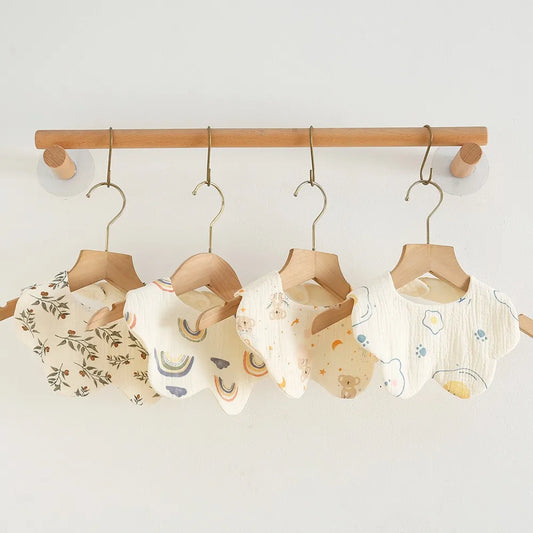 Soft Cotton Petal Baby Bib – Lightweight Summer Bib for Newborns
