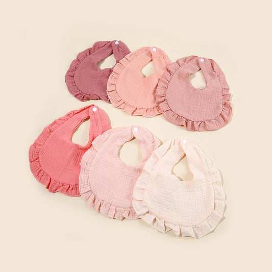 Cute Baby Bib Set – Soft Droplet-Shaped Toddler Bibs with Button Closure