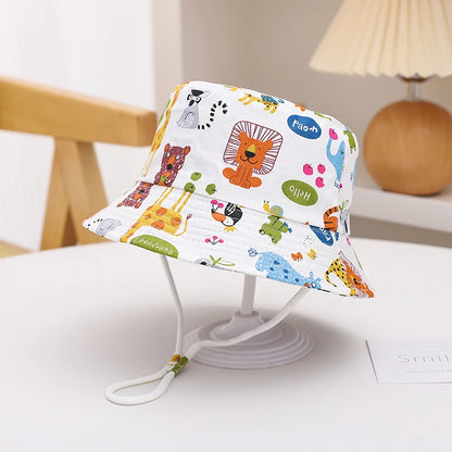 Panama Baby Sun Hat – Cotton Cartoon Summer Bucket Hat